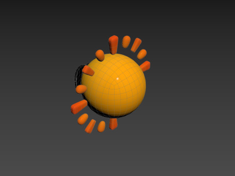 Character228 Cartoon Sun Modelo 3D