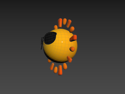 Character228 Cartoon Sun Modelo 3D