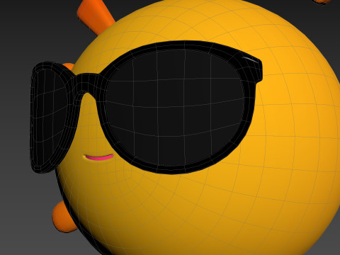 Character228 Cartoon Sun Modelo 3D