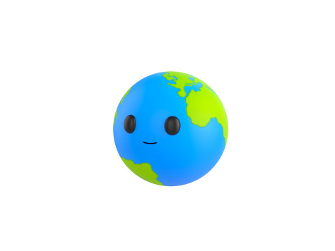 Character229 Cartoon Earth Modello 3D