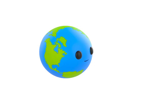 Character229 Cartoon Earth 3D Model