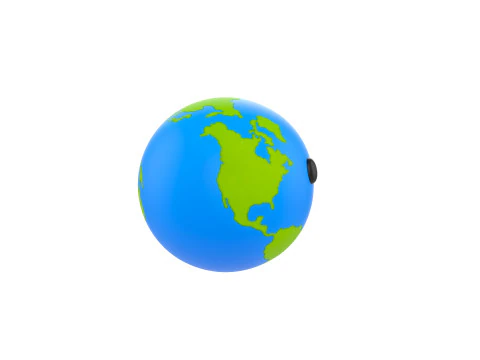 Character229 Cartoon Earth 3D Model