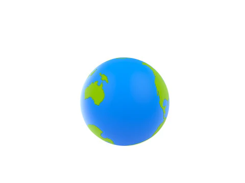 Character229 Cartoon Earth 3D Model