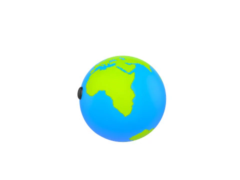 Character229 Cartoon Earth 3D Model
