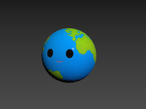 Character229 Cartoon Earth Modèle 3D
