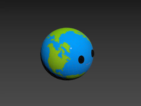 Character229 Cartoon Earth 3D Model