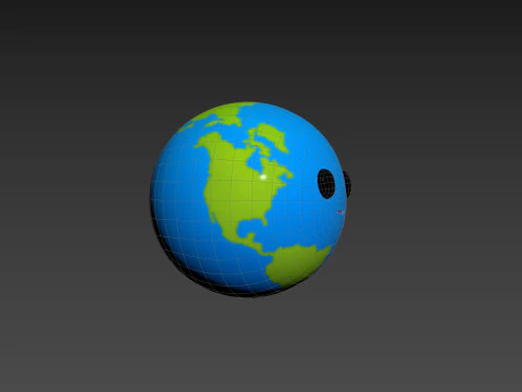 Character229 Cartoon Earth 3D Model