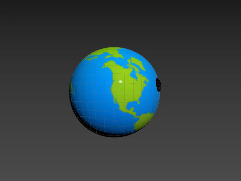 Character229 Cartoon Earth 3D Model