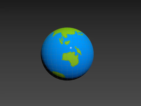 Character229 Cartoon Earth 3D Model