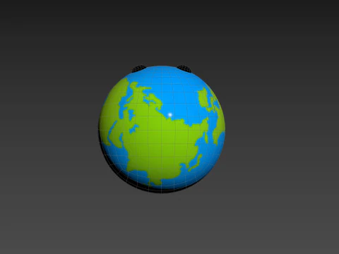 Character229 Cartoon Earth 3D Model