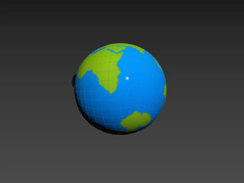 Character229 Cartoon Earth 3D Model