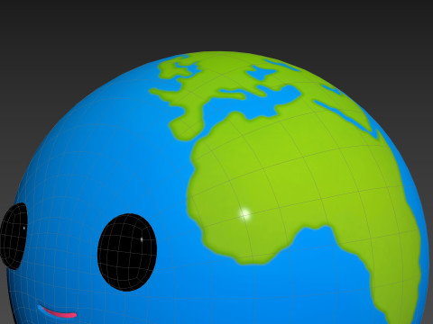 Character229 Cartoon Earth Modèle 3D