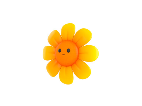 Character230 Cartoon Flower 3D 모델