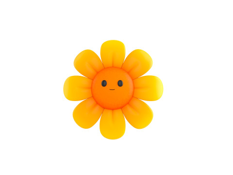 Character230 Cartoon Flower 3D-Modell