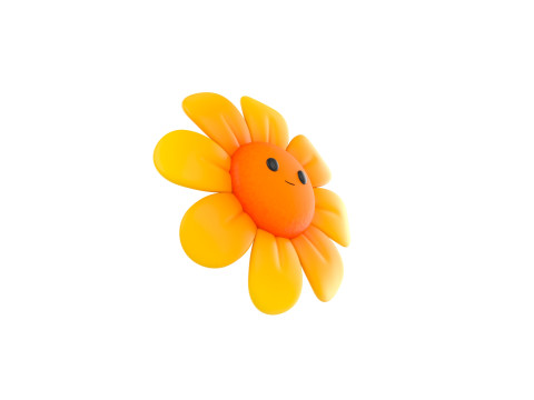Character230 Cartoon Flower 3D-Modell