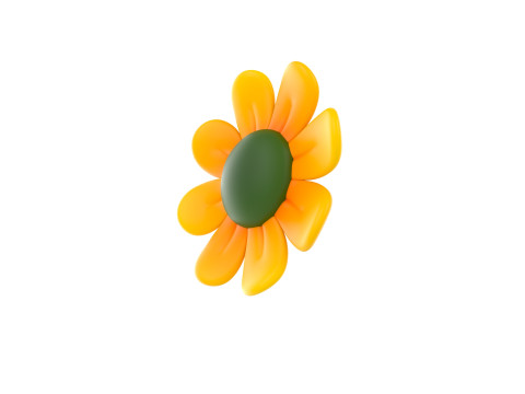 Character230 Cartoon Flower 3D-Modell