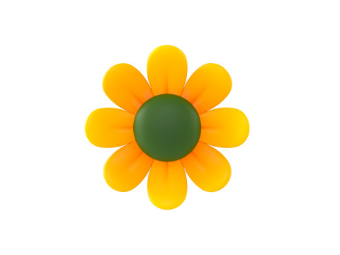 Character230 Cartoon Flower 3D-Modell