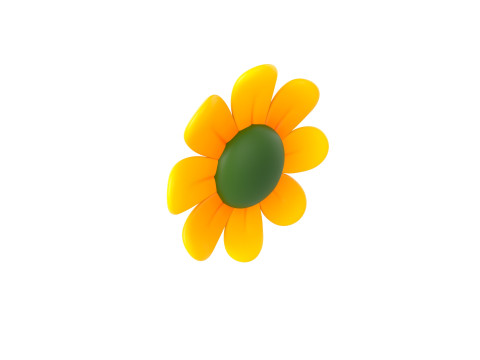 Character230 Cartoon Flower 3D-Modell