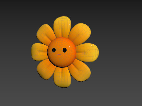 Character230 Cartoon Flower 3D-Modell