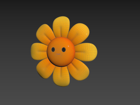 Character230 Cartoon Flower 3D-Modell
