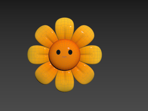 Character230 Cartoon Flower 3D-Modell