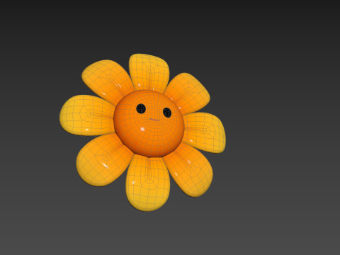 Character230 Cartoon Flower 3D-Modell