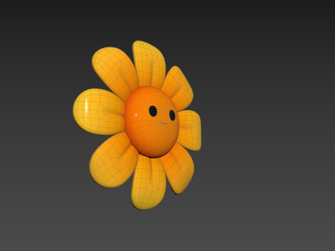 Character230 Cartoon Flower 3D-Modell