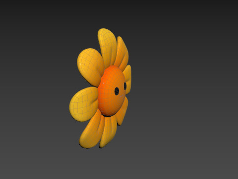Character230 Cartoon Flower 3D-Modell