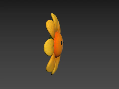 Character230 Cartoon Flower 3D Model