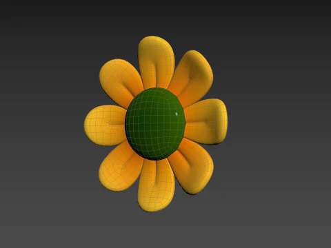 Character230 Cartoon Flower 3D Model