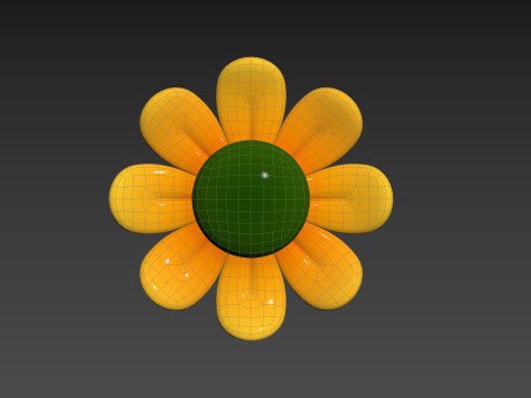 Character230 Cartoon Flower 3D-Modell