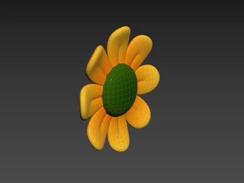 Character230 Cartoon Flower 3D Model