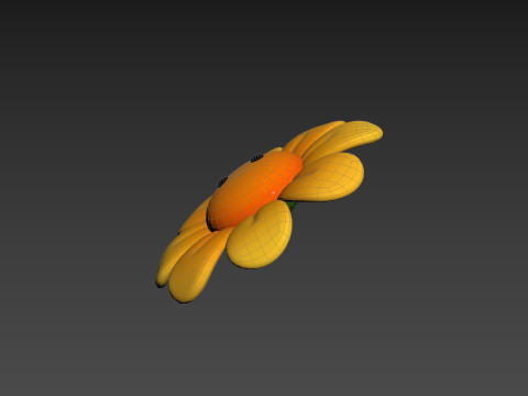 Character230 Cartoon Flower 3D-Modell