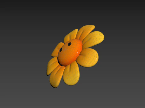 Character230 Cartoon Flower 3D Model