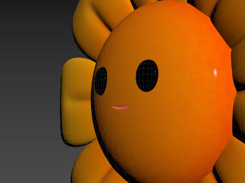 Character230 Cartoon Flower 3D Model