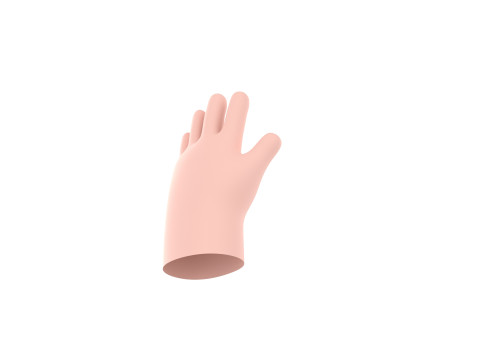 Prop211 Cartoon Hand 3D Model