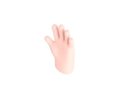 Prop211 Cartoon Hand 3D Model
