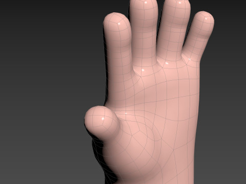 Prop211 Cartoon Hand 3D Model