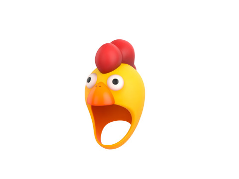 Prop216 Chicken Hat 3D Model