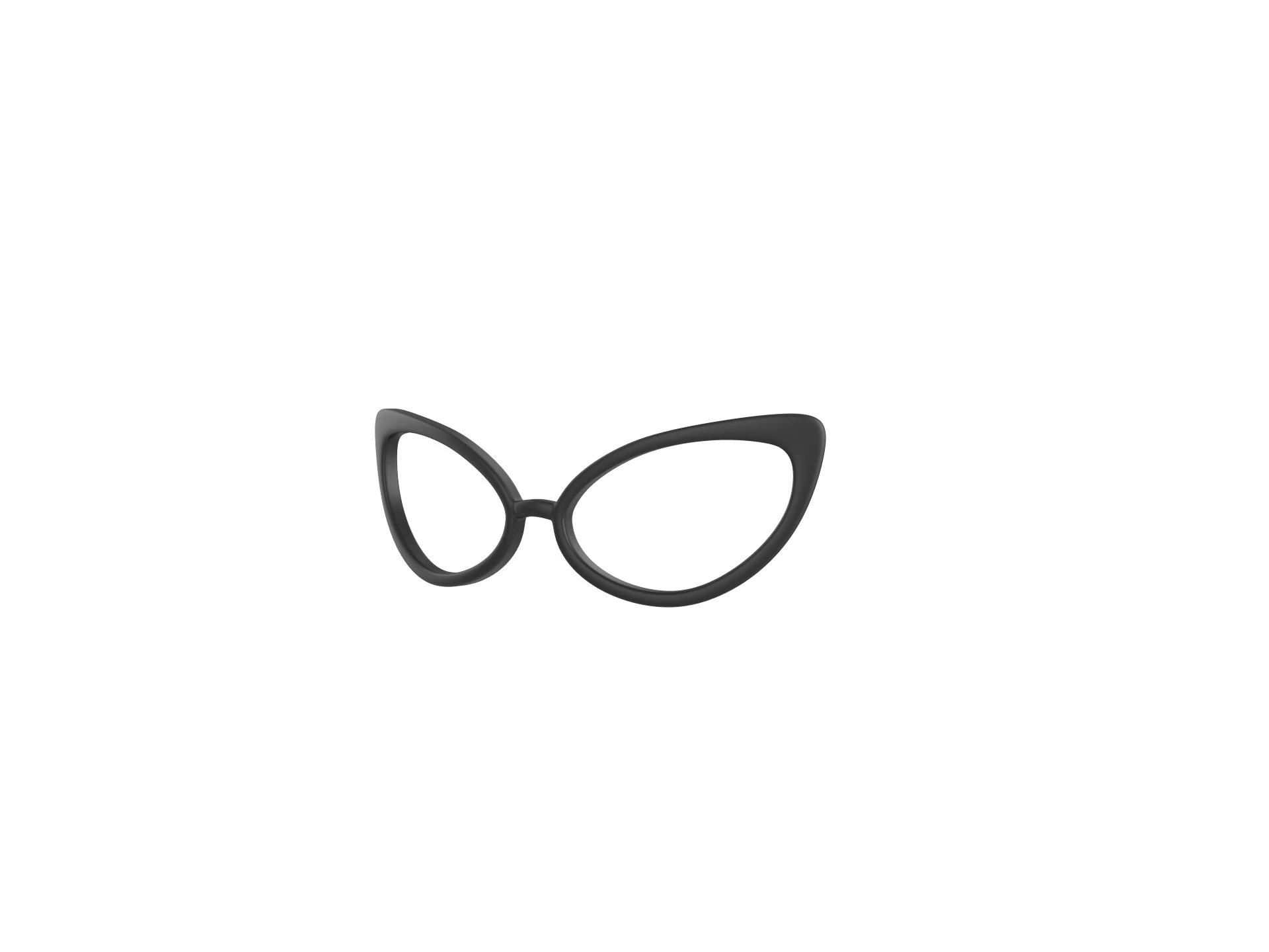 Prop217 Cat Eye Glasses 3D Model .c4d .max .obj .3ds .fbx .stl .blend 