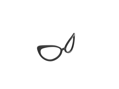 Prop217 Cat Eye Glasses 3D Model