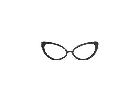 Prop217 Cat Eye Glasses 3D Model