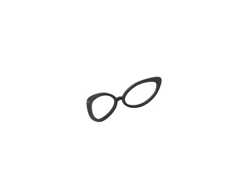 Prop217 Cat Eye Glasses 3D Model