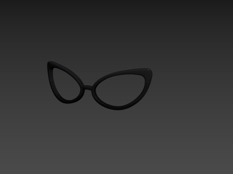 Prop217 Cat Eye Glasses Modelo 3D