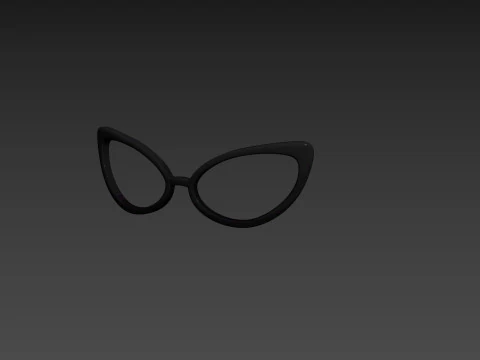 Prop217 Cat Eye Glasses 3D Model