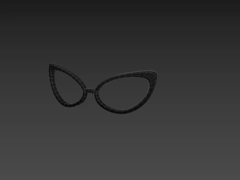 Prop217 Cat Eye Glasses 3D Model