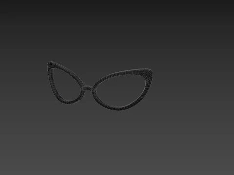 Prop217 Cat Eye Glasses 3D Model