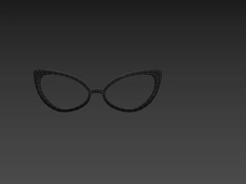 Prop217 Cat Eye Glasses 3D Model