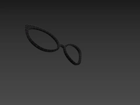 Prop217 Cat Eye Glasses 3D Model