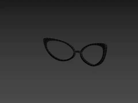 Prop217 Cat Eye Glasses 3D Model